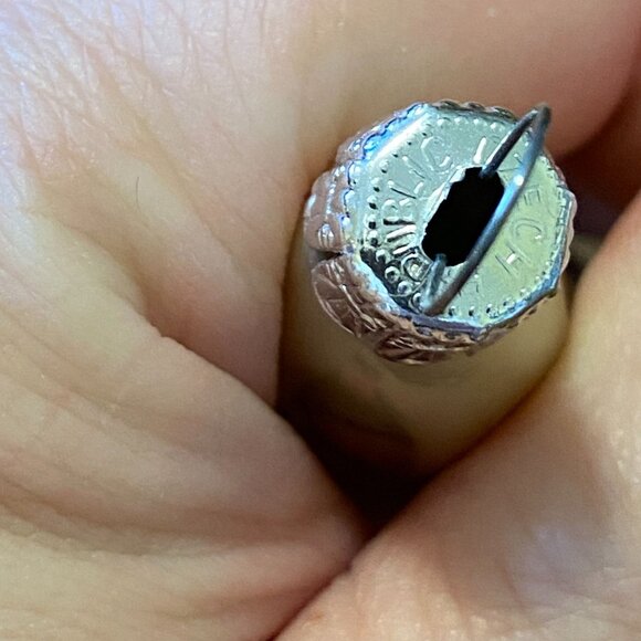 Czech Republic blown glass Easter Bunny Rabbit 4.5" Mercury glass - Picture 9 of 9